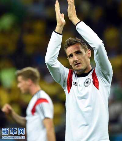 克洛泽宣布退出德国队 世界杯射手王传奇定格