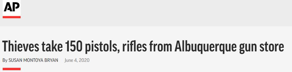 美国美国一枪支商店被盗150支枪,警方紧急调查:嫌犯持有“凶猛火力”