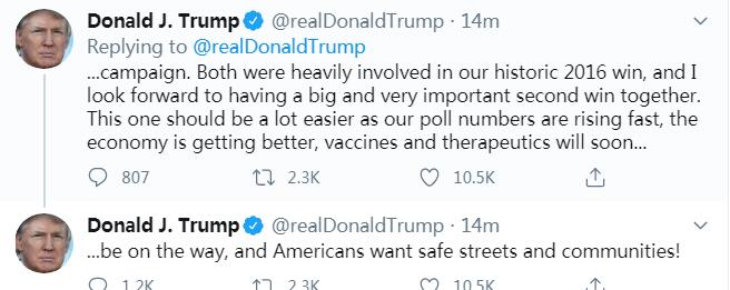 特朗普|特朗普发推宣布更换竞选团队经理