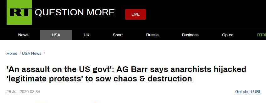 波特兰|波特兰反警暴游行变骚乱,美国司法部长怒斥:暴徒!