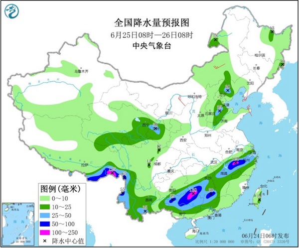 中国天气网4省区局地今天仍有大暴雨，暴雨预警已连发23天