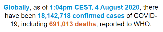 肺炎|美国新冠肺炎确诊超475万人 全球病例超过1814万