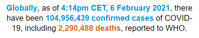 全球|世卫组织:全球新冠肺炎确诊病例超过1亿495万例