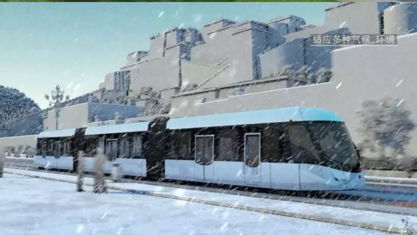 新奇丨列车在马路上跑 行人汽车不用怕!全球首