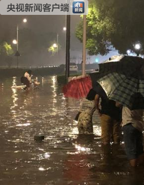 【微视频】杭州昨夜普降暴雨 积水路段出现暖