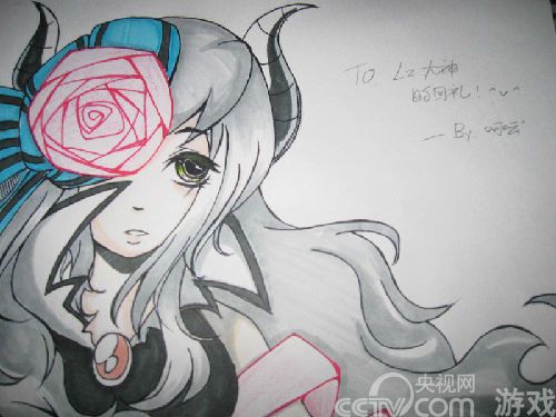 奥拉星夜兰拟人手绘(图)