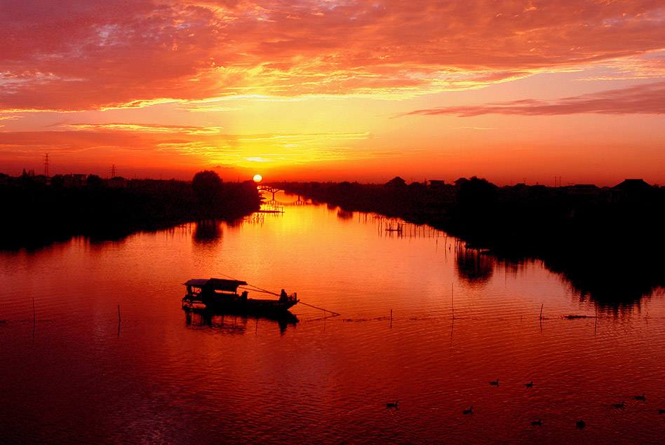 张謇故里夜景图