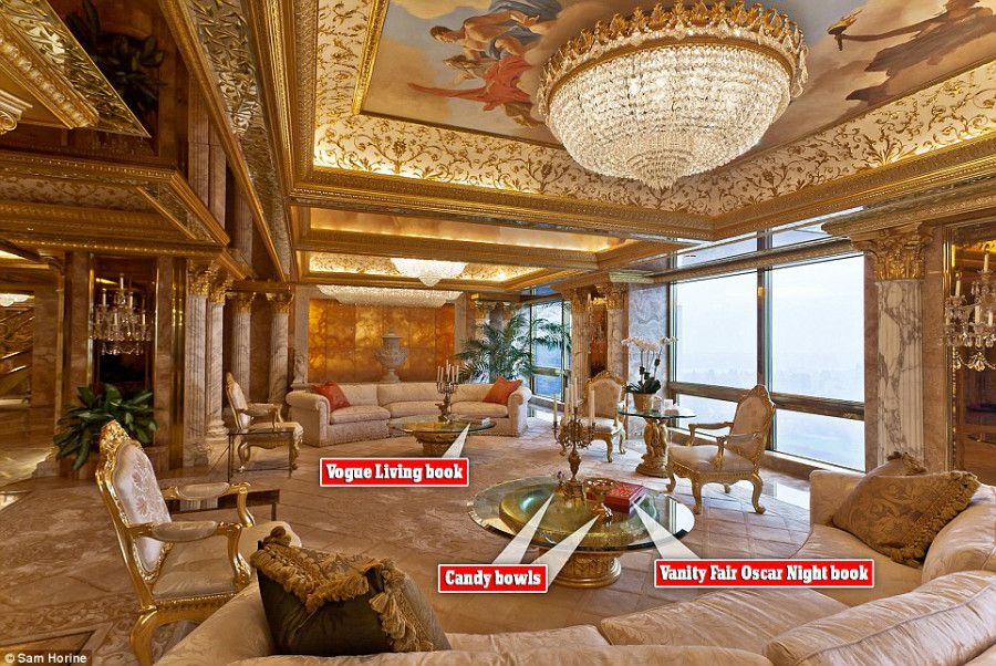 Une Serie De Photos De La Luxueuse Suite Du Nouveau President Americain Donald Trump A New York A Ete Devoilee Sur Internet Selon Le Daily Mail Donald Trump Prefere Habiter Dans Sa Propre Suite De L Attique De La Tour Trump A New York Qu A La Maison