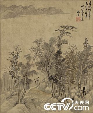 央视画廊】传世墨迹——清·杨晋《仿古山水册页》_央视网(cctv.com)