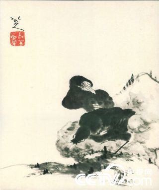 八大山人 花鳥圖 八大山人花鸟画，一花一鸟皆是悲啼！_荷花