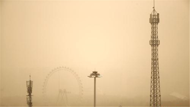 北方沙尘天气已影响9省份 覆盖约150万平方公