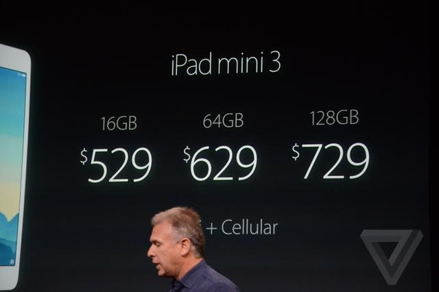 iPad mini 3发布 带指纹识别399美元起