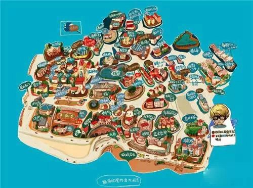 厦门各景点的手绘地图,太酷炫了!赶紧收藏起来