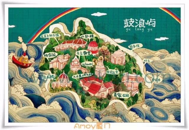厦门各景点的手绘地图,太酷炫了!赶紧收藏起来