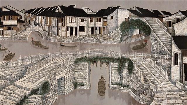 漆语画音--乔十光漆画展在京展出_书画_央视