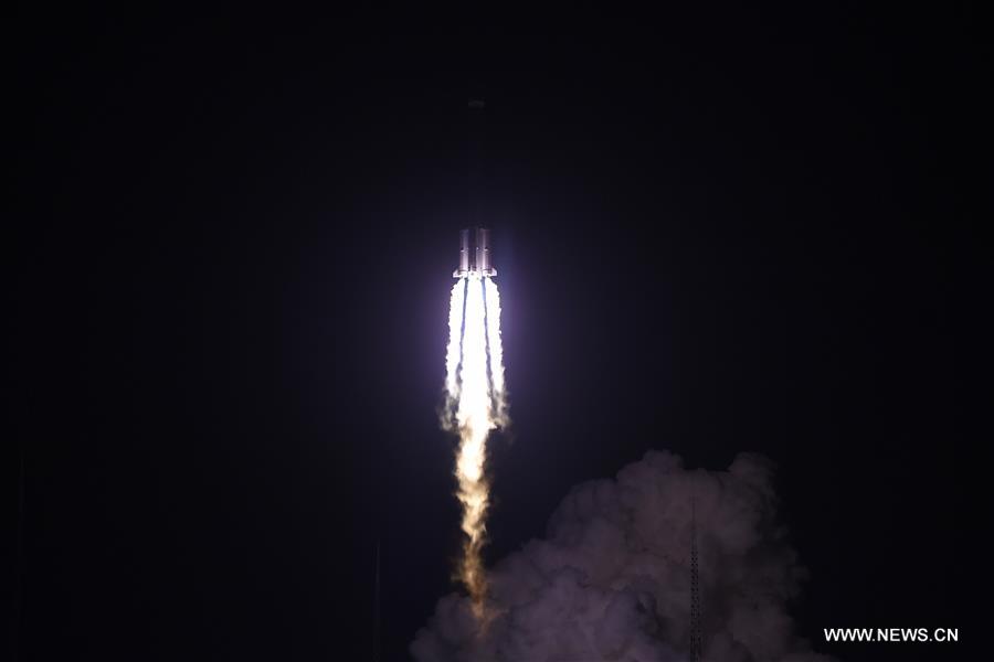 A Long March-3C rocket carrying the ChinaSat 1C satellite blasts off at the Xichang Satellite Launch Center in southwest China