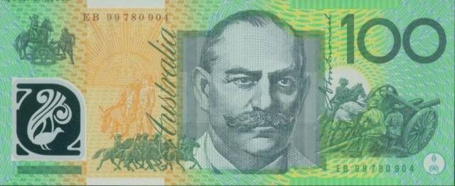 1澳元≈ 4.85元人民币 100澳元≈485元人民币