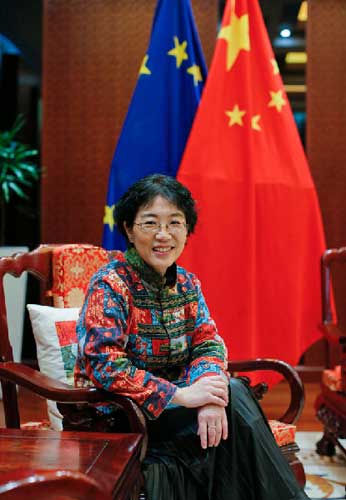 Yang Yanyi, Chinese Ambassador heading the Chinese Mission to the EU. [Photo provided to chinadaily.com.cn]