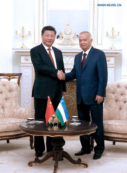 Presidente chino se re&uacute;ne con hom&oacute;logo uzbeko