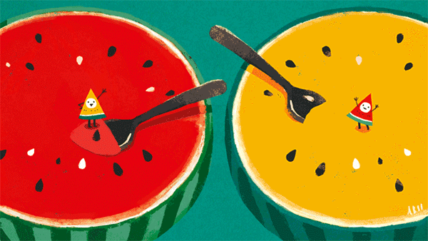 sbimbo)在天马行空的插画师们的笔下,西瓜不再仅仅是人人都爱的水果