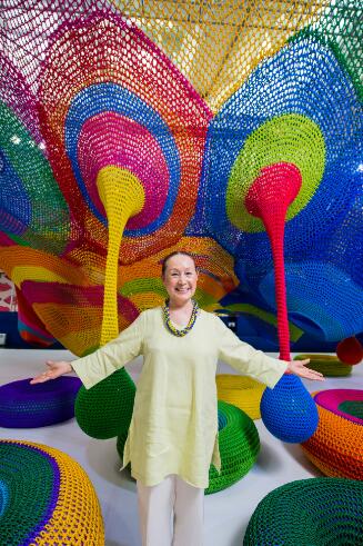 手工编织游乐场艺术展Harmonic Motion缤纷亮