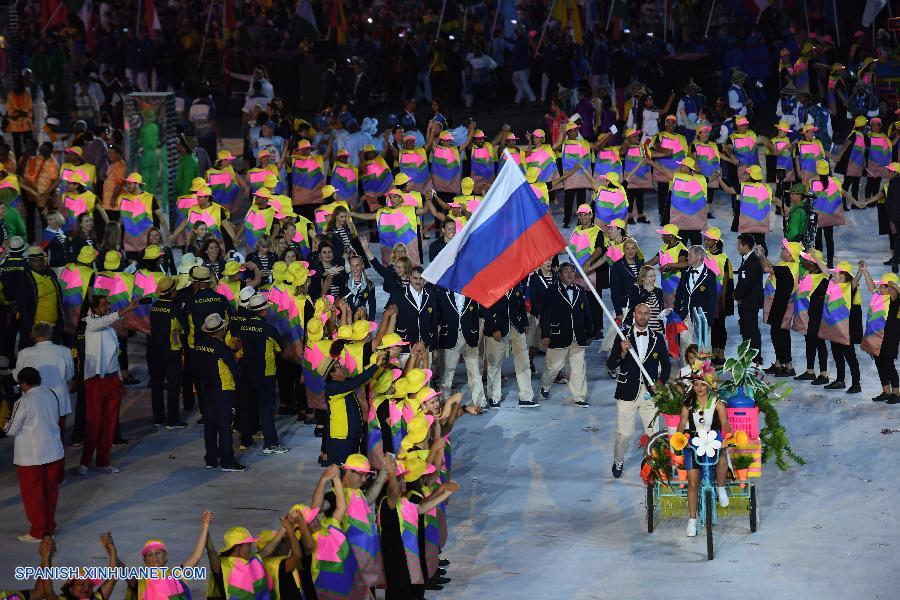 R&iacute;o 2016: Delegaci&oacute;n rusa desfila en ceremonia inaugural de JJOO