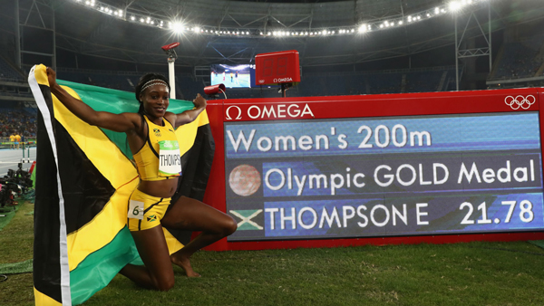 R&iacute;o 2016: Elaine Thompson sigue enrachada y suma el oro de los 200 m al de los 100 m