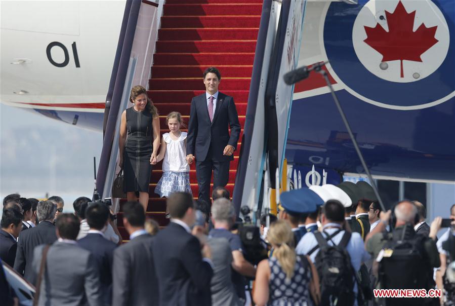Cumbre G20: Primer ministro de Canad&aacute; llega a Hangzhou