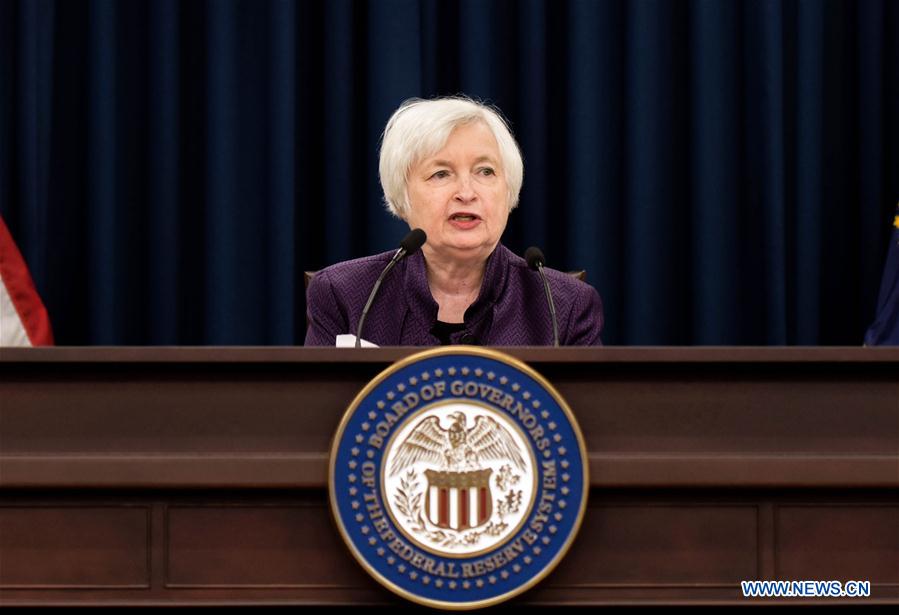U.S. Federal Reserve Chair Janet Yellen speaks during a news conference in Washington D.C., capital of the United States, Sept. 21, 2016. The U.S. Federal Reserve on Wednesday kept its federal funds rate unchanged amid recent weak economic data and tepid inflation, but signaled that the central bank could have one rate hike by the end of this year.