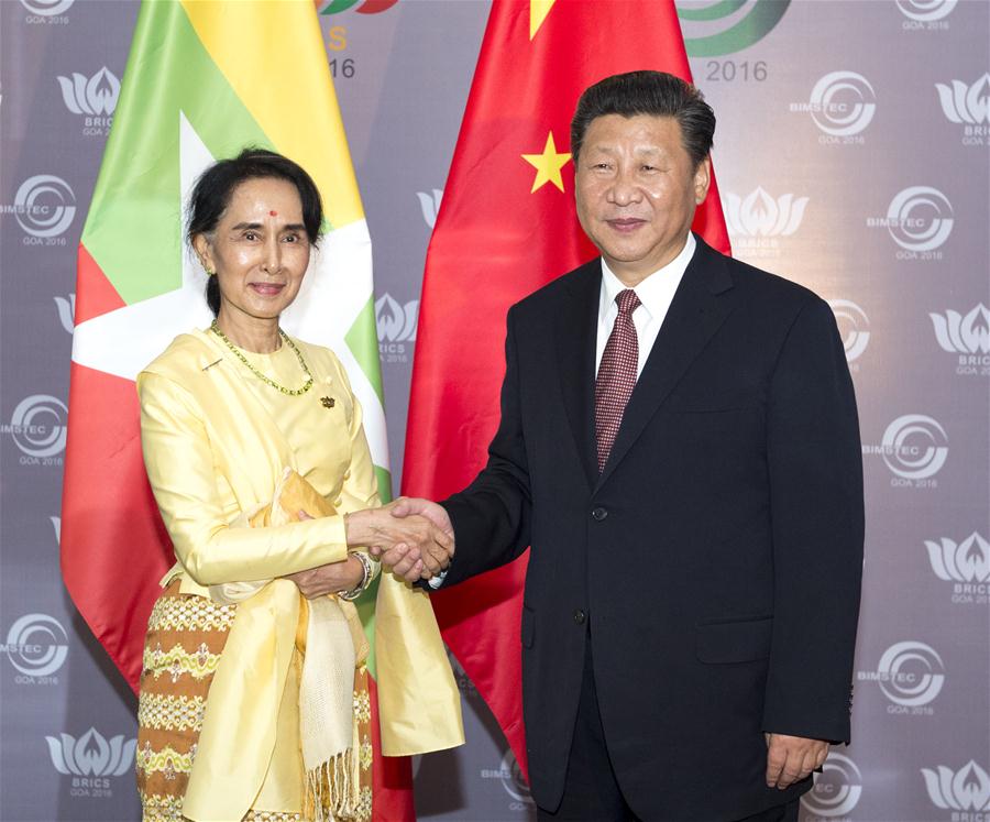 Presidente chino se re&uacute;ne con consejera de Estados de Myanmar