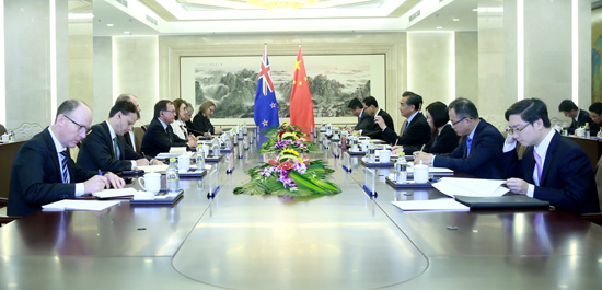 China and New Zealand are embracing a range of new opportunities: New Zealand is willing to make efforts with China to speed up negotiations on upgrading their Free Trade Agreement which went into effect in 2008.