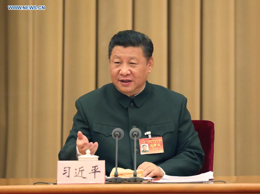 Chinese President Xi Jinping, also general secretary of the Communist Party of China (CPC) Central Committee and chairman of the Central Military Commission (CMC), attends a two-day conference on reforms of the military