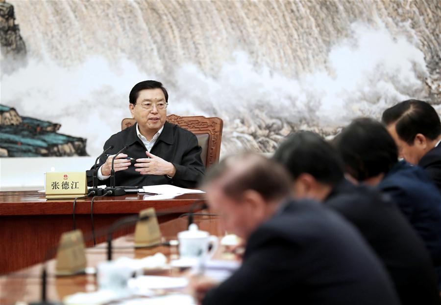 Zhang Dejiang (L), chairman of the Standing Committee of the National People