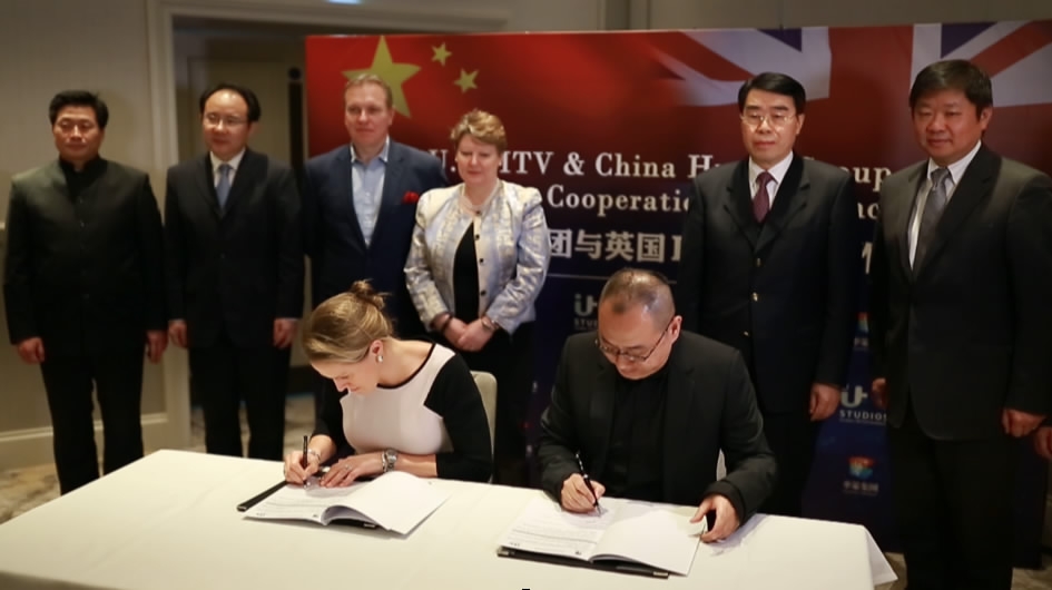 China Huace Film and TV Co., Ltd. announced deeper strategic cooperation with the UK’s biggest commercial TV station ITV in London on February 13.