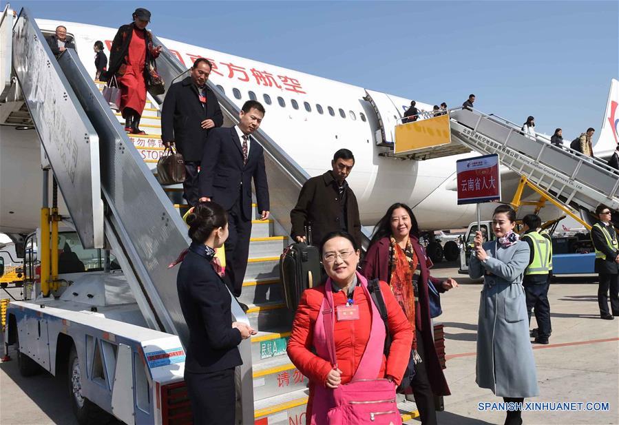 Los diputados de la Asamblea Popular Nacional (APN) se están reuniendo en Beijing para participar en la sesión anual del máximo órgano legislativo de China.(Xinhua/Yang Zongyou)