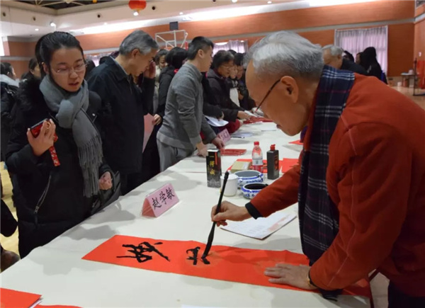 赵学敏先生现场书写