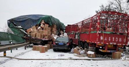 Accident scene (Photo courtesy of Lanzhou Fire Protection)
