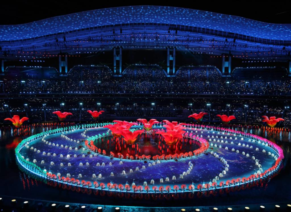 学校学子参演十五运会开幕式文体展演第三章《同梦同圆》 (图源:十五运会广东赛区执委会)