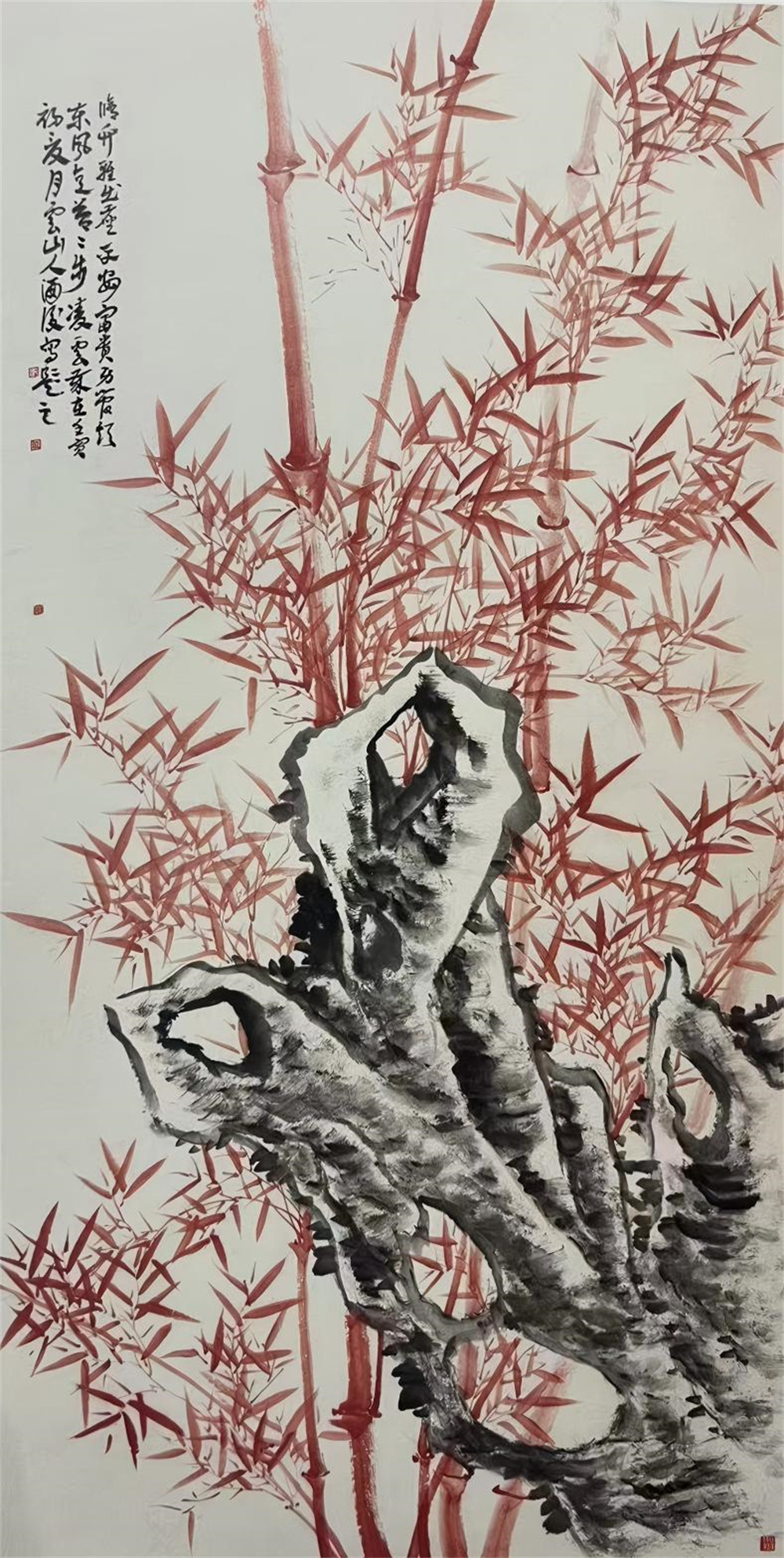 《出尘》 徐福山 纸本设色 240×120cm 2022年