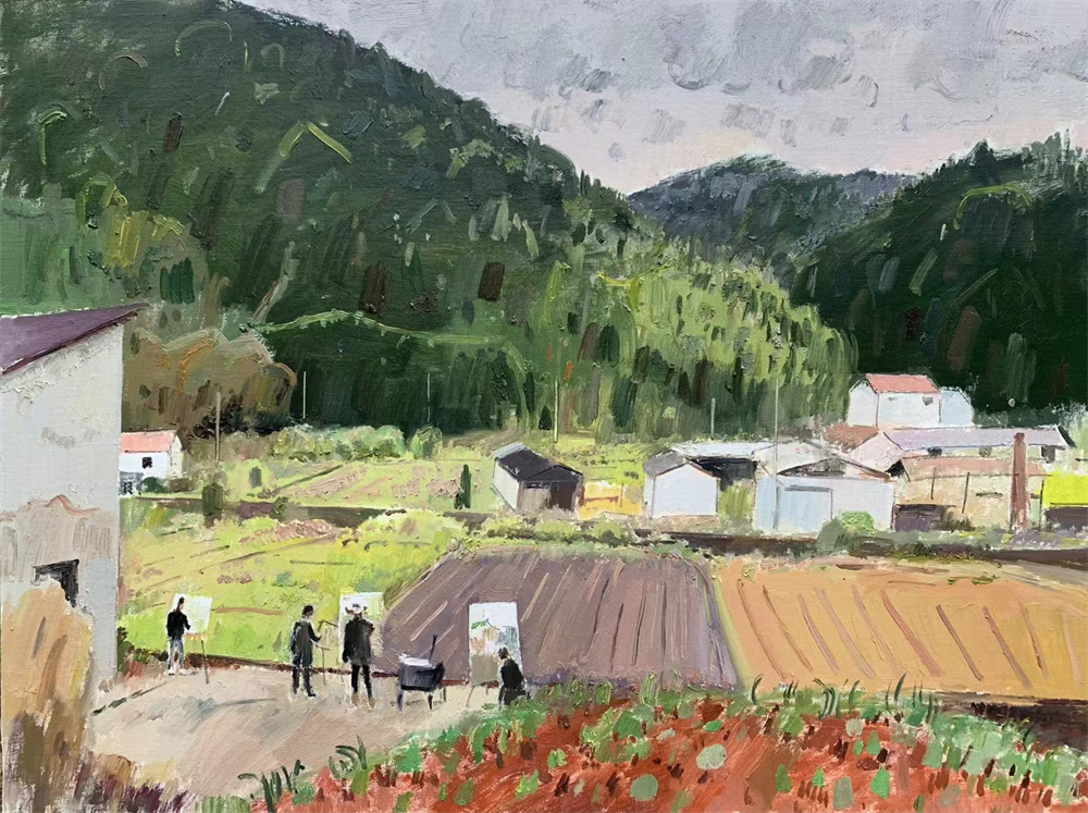 《风景中的风景》 朱春林 布面油彩 60×80cm 2023年