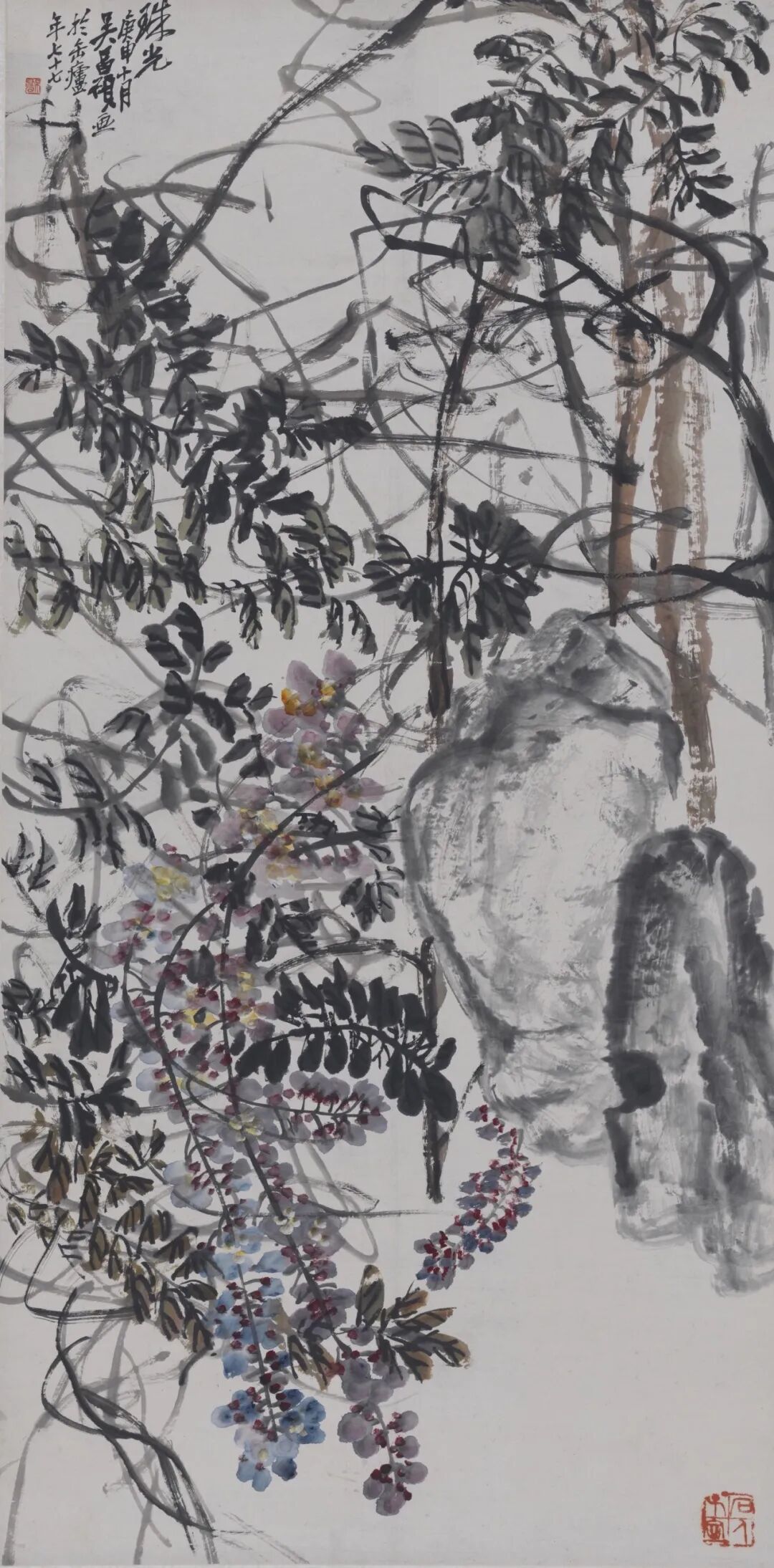 珠光 吴昌硕 中国画 139.6×69cm 1920年 中国美术馆藏