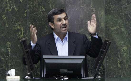 Iranian President Mahmoud Ahmadinejad answers questions in an open session in parliament in Tehran, Iran, Wednesday, March 14, 2012.