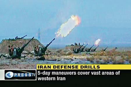 An&nbsp;image&nbsp;grab&nbsp;taken&nbsp;from&nbsp;Iran's&nbsp;satellite&nbsp;English-language&nbsp;Press&nbsp;TV&nbsp;station&nbsp;shows&nbsp;air-defense&nbsp;forces&nbsp;during&nbsp;an&nbsp;exercise&nbsp;on&nbsp;Sunday.(Agence&nbsp;France-Presse/Getty&nbsp;Images)