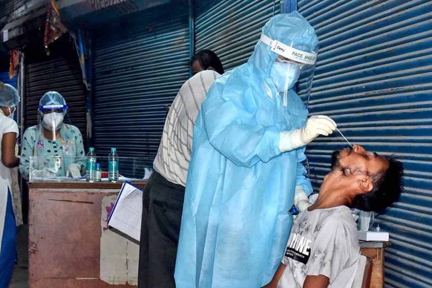 印度新增新冠肺炎确诊病例45720例累计确诊1238635例