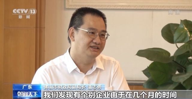 佛山市财政局副局长 潘志勇:我们发现有个别企业由于在几个月的时间