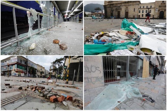 67哥伦比亚骚乱致多人死伤首都将全城宵禁