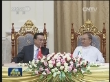 李克强同缅甸总统举行会谈时强调 全面提升中缅战略合作水平 两国永做好邻居、好朋友、好伙伴