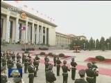习近平举行仪式欢迎老挝人民革命党中央总书记、国家主席本扬访华