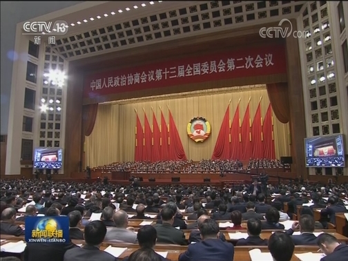全国政协十三届二次会议举行第三次全体会议