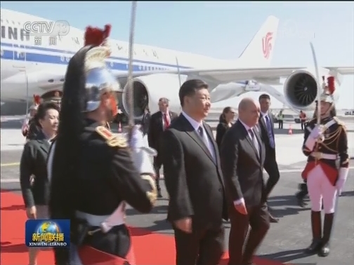 习近平抵达法国尼斯 前往摩纳哥对摩纳哥公国进行国事访问